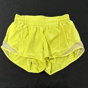 Lululemon Athletica Neon Yellow Hotty Hot Shorts